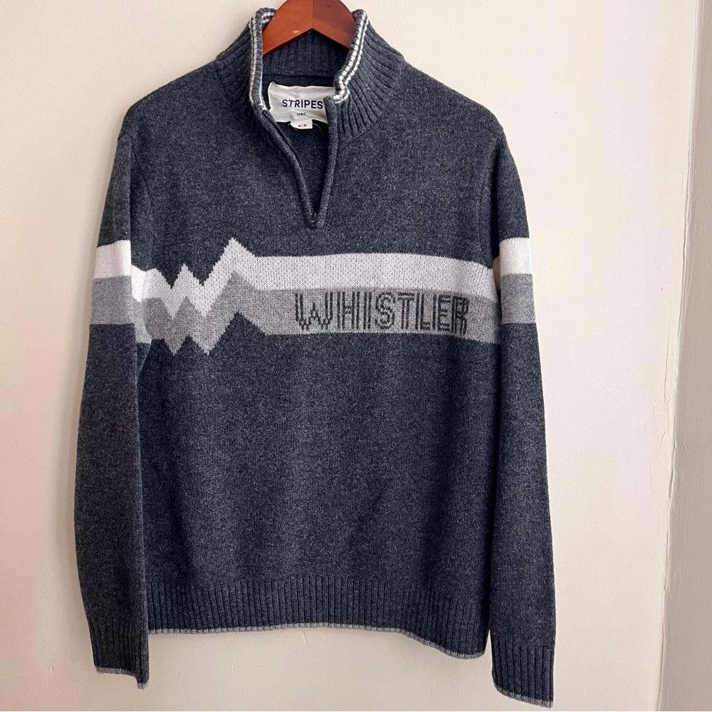 RARE! HBC STRIPES Hudsons Bay Company Sweater Whistler Skiing